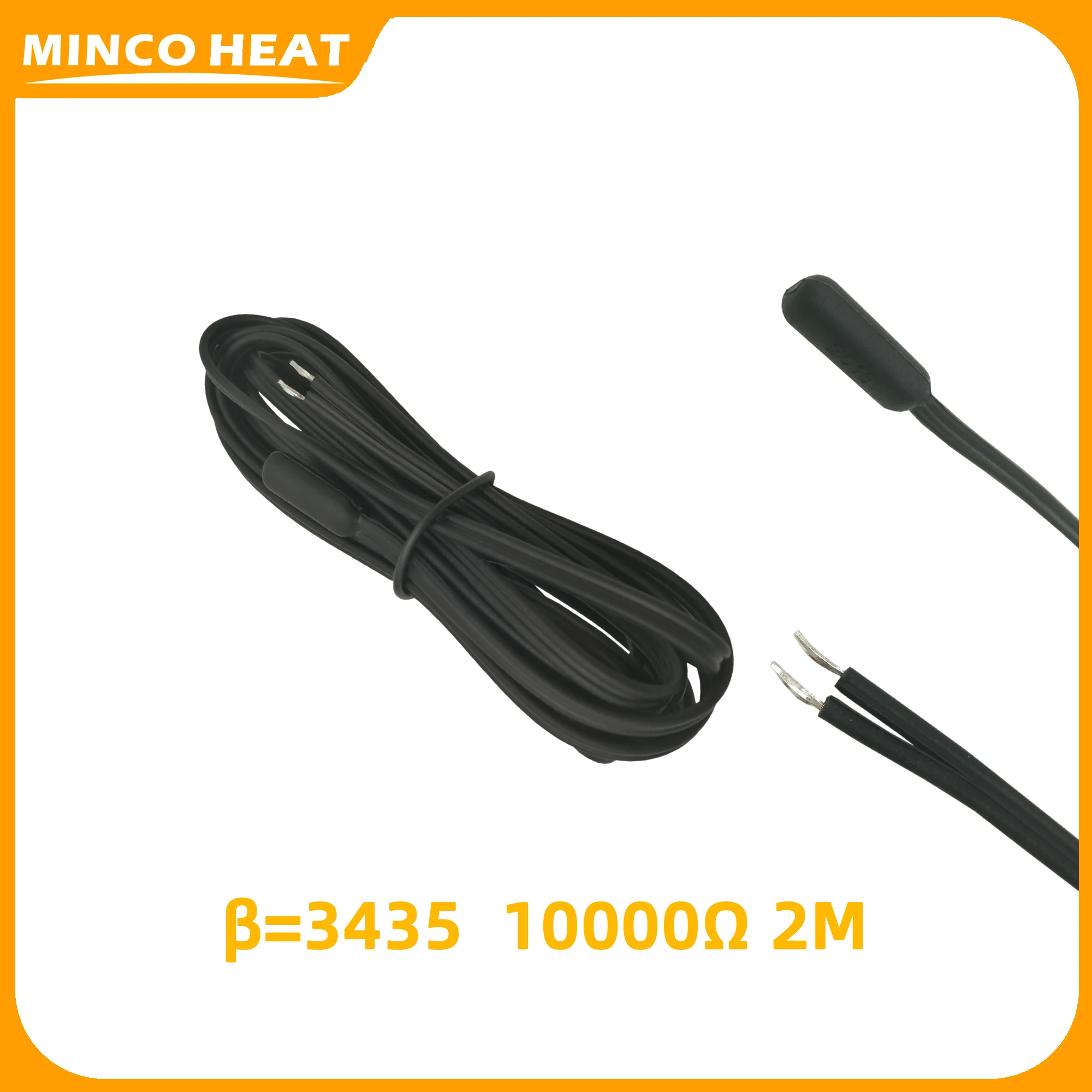 Minco Heat NTC 3950 3435 Sensor Probe for Thermostat 10K Ohm 2m 3m Waterproof Metal Plastic Optional