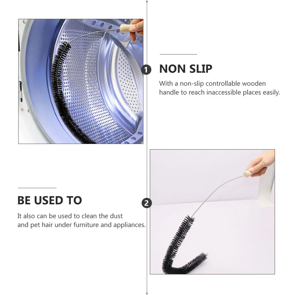 Cleaning Brush Washing Machine Cleaner Refrigerator Coil Washer Multifunction Dryer Vent Stainless Steel Tube Small for Room