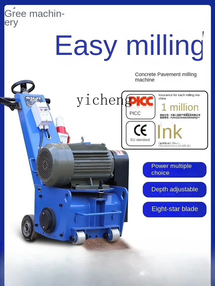 1-u10 Road Surface Concrete Hand Push Small Weighted Planer Concrete Milling Machine