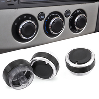 3pcs per set Aluminum Alloy Car Styling Air Conditioning Knob AC Knob Heat Control Switch Button Knob For Ford Focus MK2 MK3