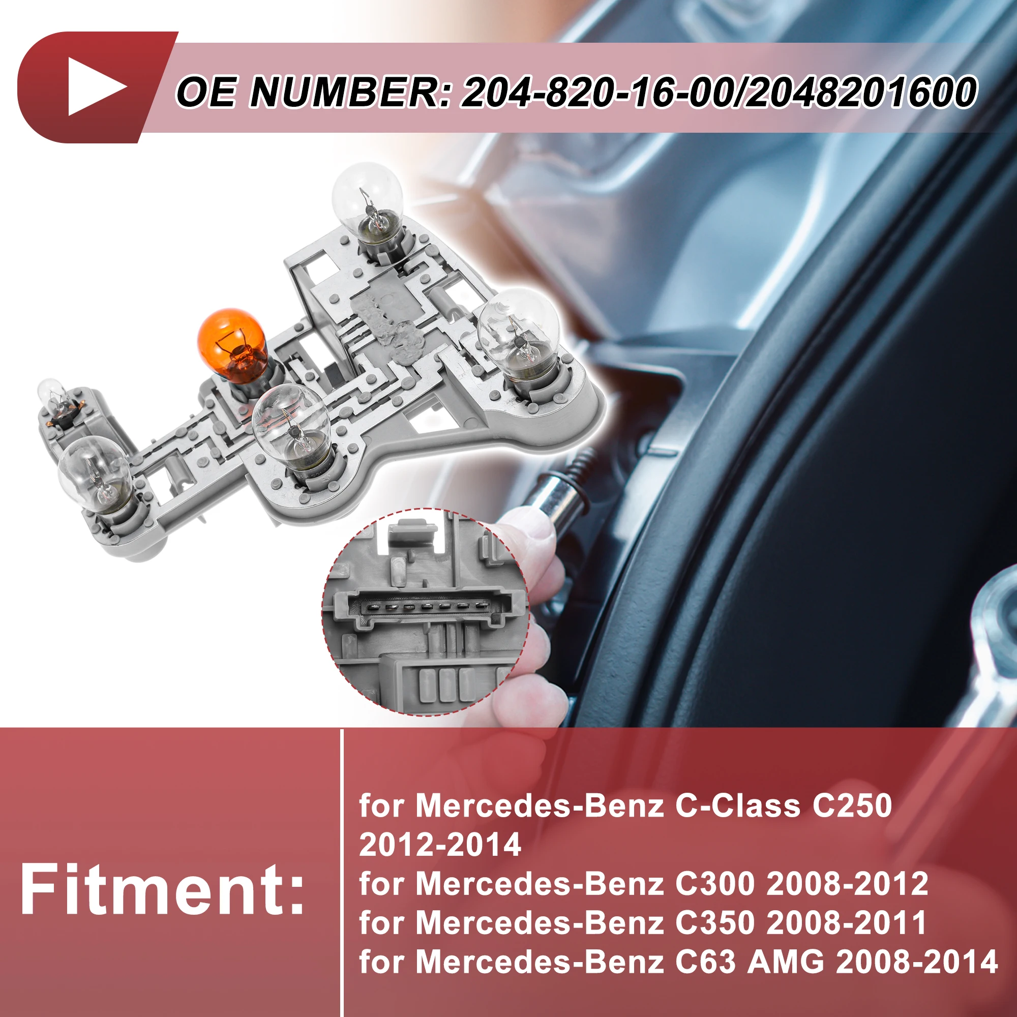 

X Autohaux 1 комплект цоколей для Mercedes-Benz C-Class C250 2012-2014 No 204-820-16-00