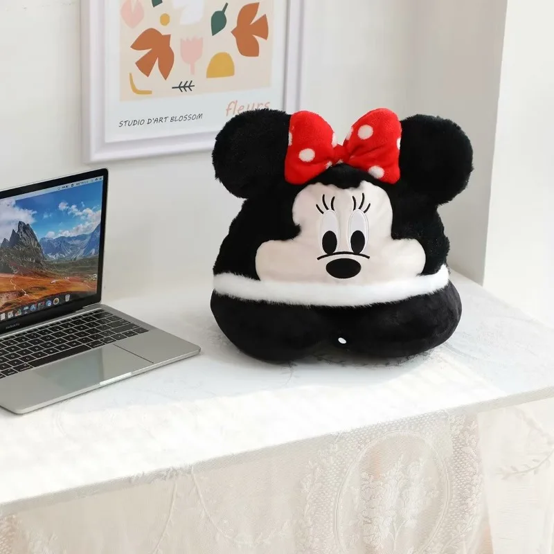 Disney Mickey Mouse Minnie Mouse U-shaped Neck Pillow Anime Cartoon Cute Plush Doll Travel Portable Office Nap Hooded Pillows