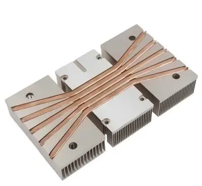 Customized High Efficiency Machined Heatpipe Skiving Fin Aluminum Heatsink for Energy Storage Includes Cutting Welding