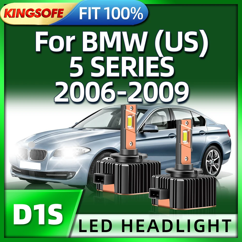 

KINGSOFE 30000LM D1S Led Headlights HID Bulb 130W Car Light 6000K For BMW (US) 5 SERIES 2006 2007 2008 2009