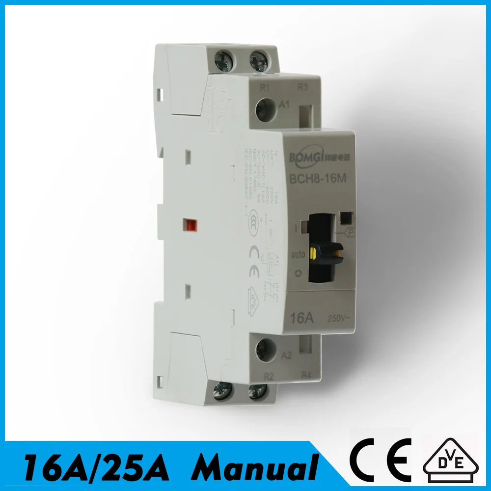 Ac Contactor 220V Din Rail Modular Single Phase 16A 25A Mini 24V 220 V 2No 2Nc 110V Electric 230V Silent Electronic Relay Rele D