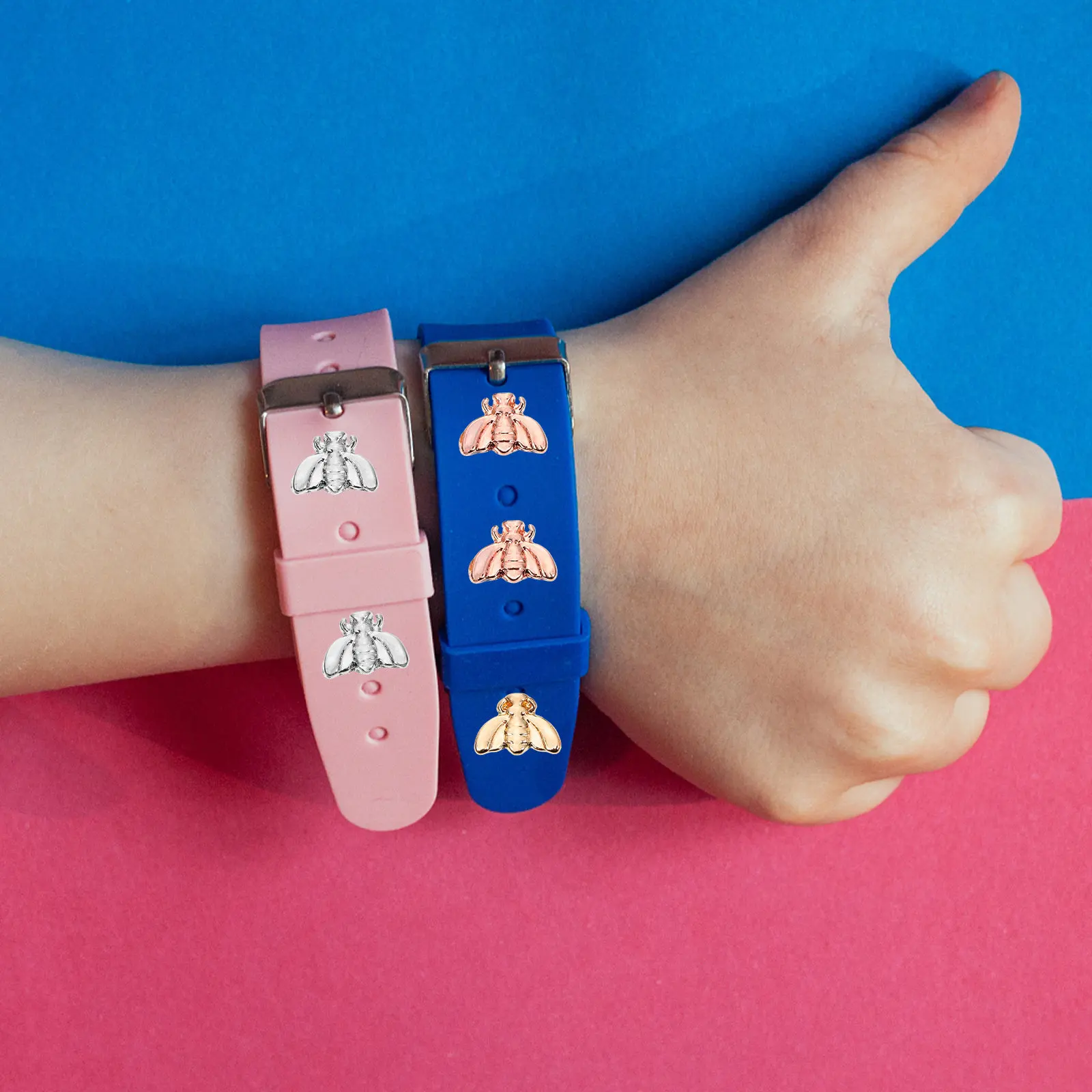 3Pcs Silicone Watch Band Buckle For Shaped Charm Zinc Alloy Strap Decor Nament Service