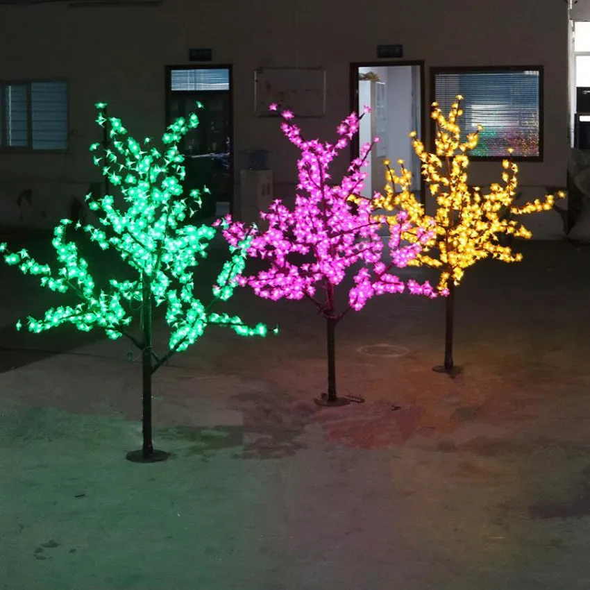 

New Led Artificial Cherry Blossom Tree Light, Christmas Light, Outdoor Use, 110 V, 220v, 6.5ft Height, 110 V, 220v, 1152pcs