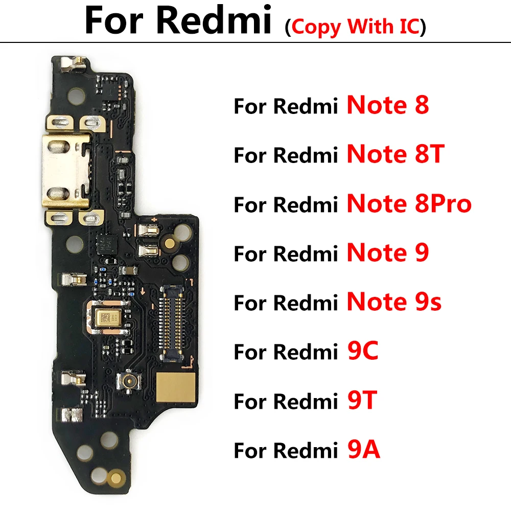 10 pçs usb de carregamento conector do porto placa cabo flexível para xiaomi poco x3 m3 redmi nota 8 8t 9s 9 10 k30 4g 5g lite