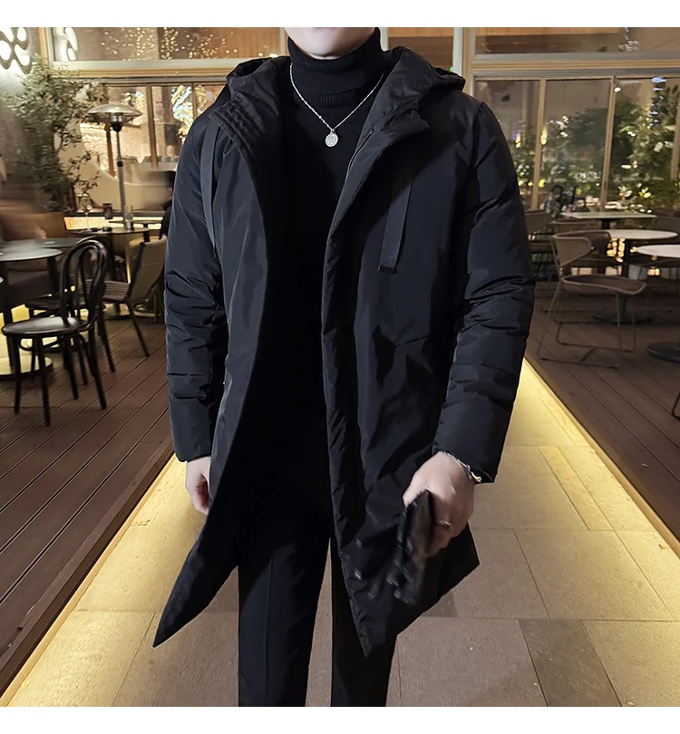 Winter Men Down Jacket Stylish Slim Fit Long Padding Outwear 4XL Big Size Men's Coat Heated Clothes Puffer Male Jacket New In