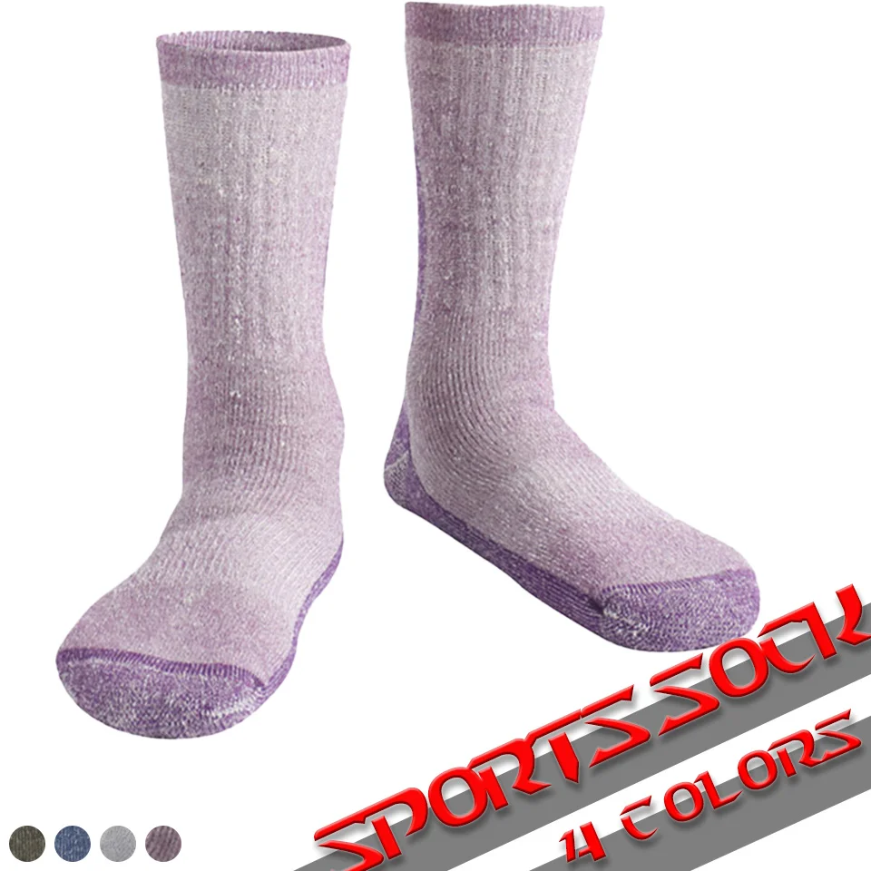 

Winter Skiing Wool Socks Snowboard Climbing Hiking Cycling Breathable High Elastic Non-Slip Running Sports Warm Socks Men Women