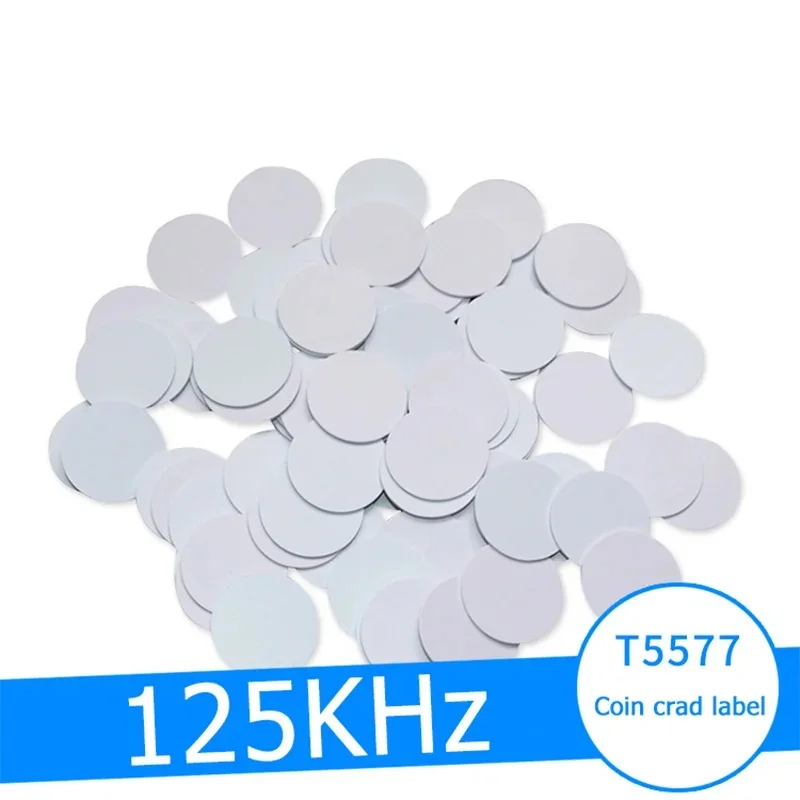 5pcs/10pcs 125 Khz RFID ID Sticker Writable Coin Cards Label EM4305 T5577 Chip For Access Control Rewritable