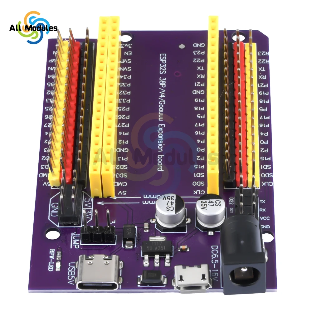 ESP32 ESP32S Universal Expansion Board Module Development Board Backboard For 38PIN ESP32 Development Board TYPE-C MICRO USB