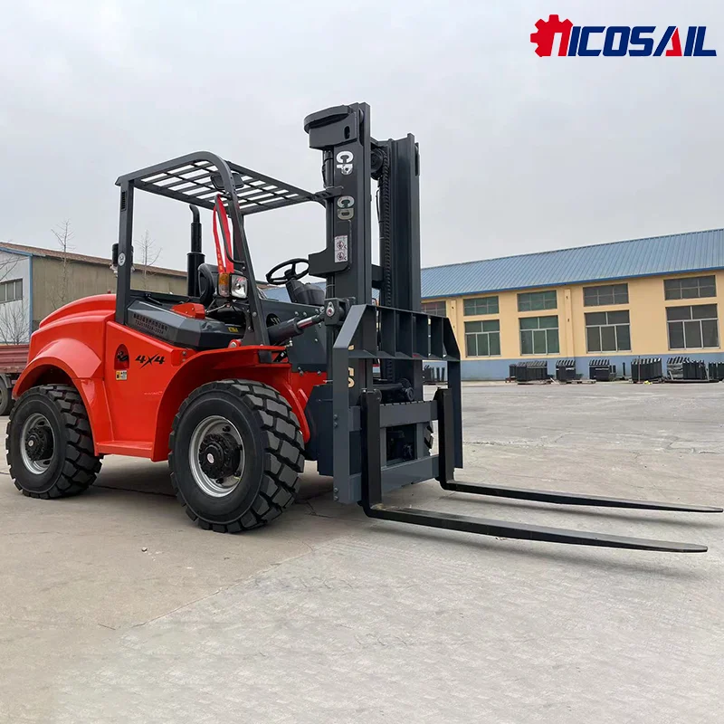 

Promotion Price 3 Ton Capacity Rough Terrain Telescopic Boom Forklift with ROPS Certified for Sale