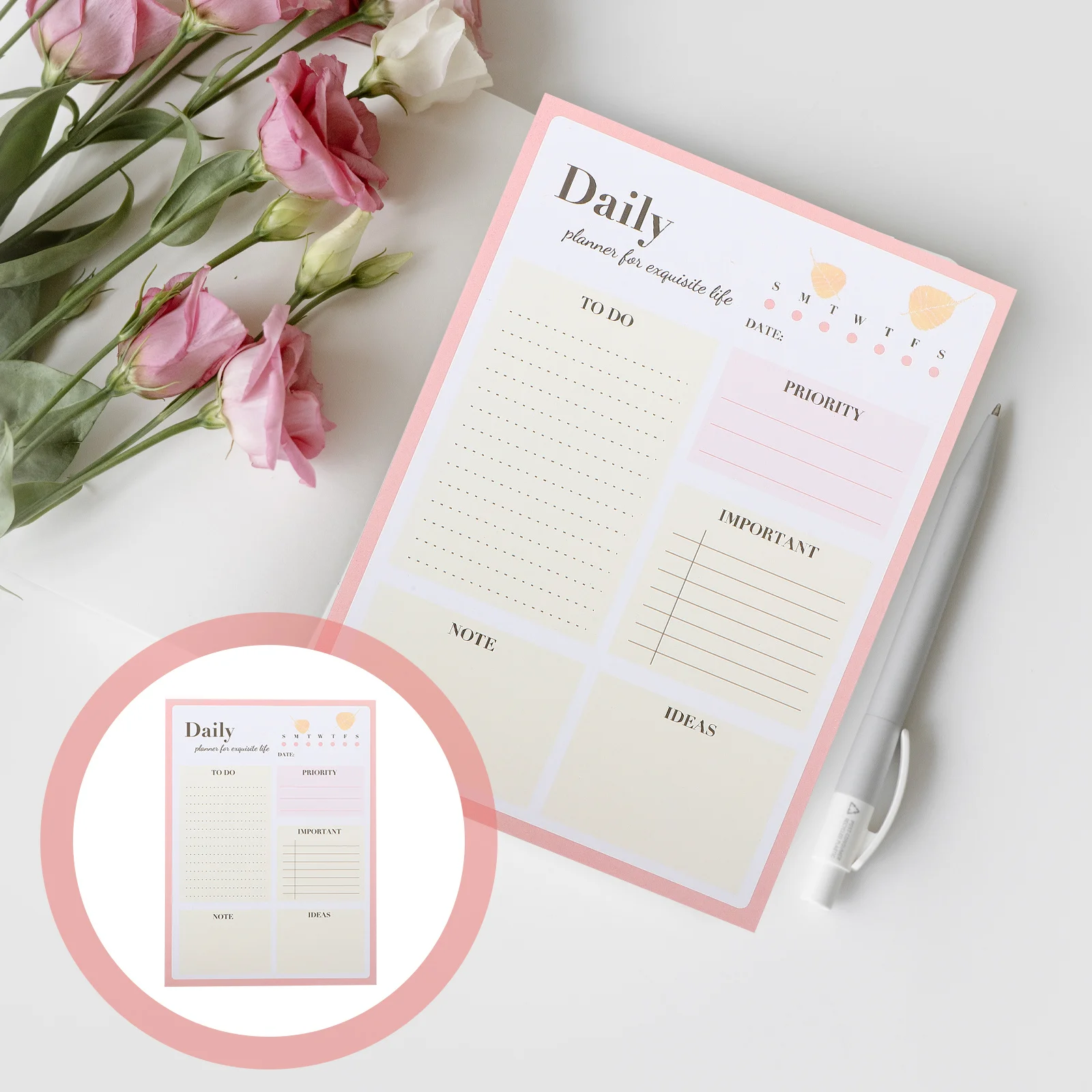 

Daily Planner Notepad Small Size Task Notebook For Work Study Homeschool List Pad Academic Schedule Management Tool