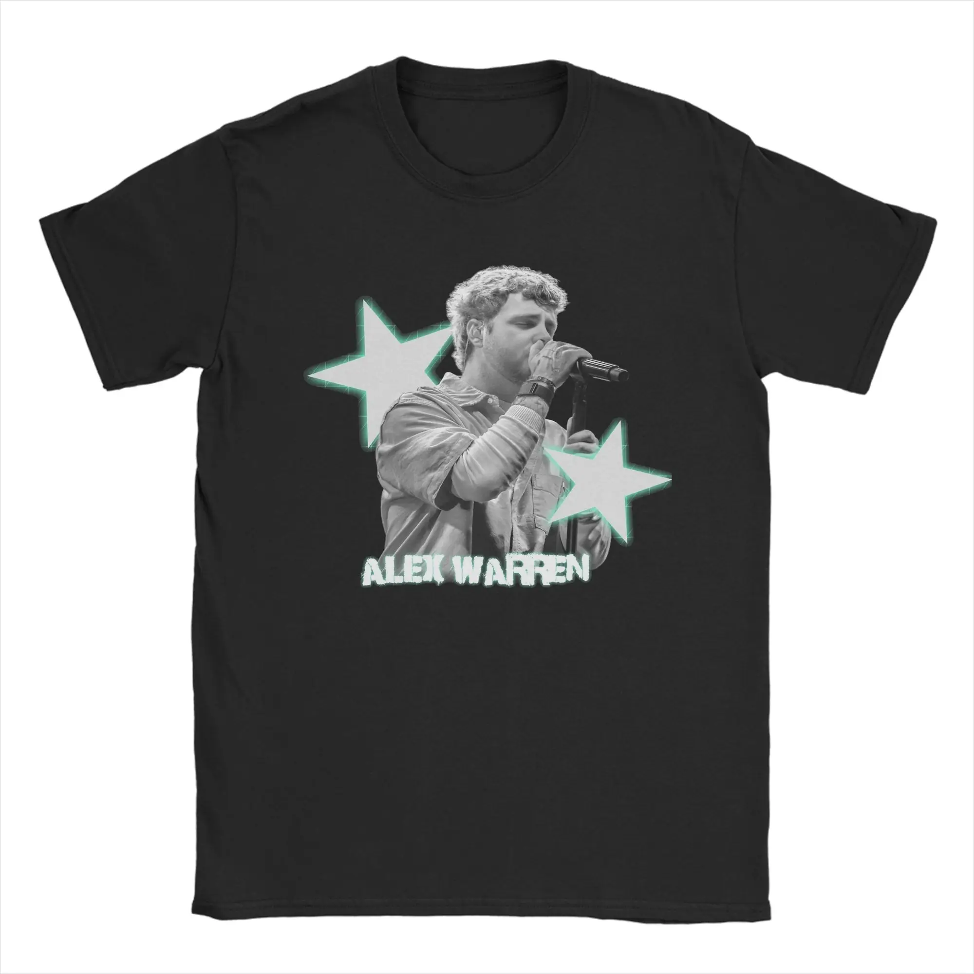 Singer Alex Warren T Shirt Men's  Cotton Hipster T-Shirts O Neck  Tees Short Sleeve Tops Plus Size