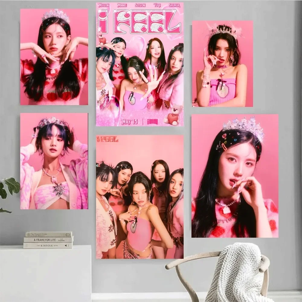 kpop gidle  Poster Home Office Wall Bedroom Living Room Kitchen Decoration Painting