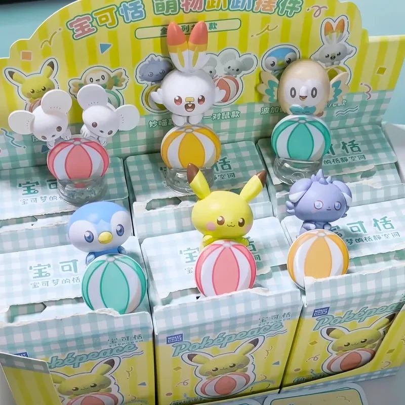 Genuine New Pokemon Pokepeace hipper Blind Box Mini Model Mystery Cute Lying Series Car Decor Anime Figures Gift In Stock