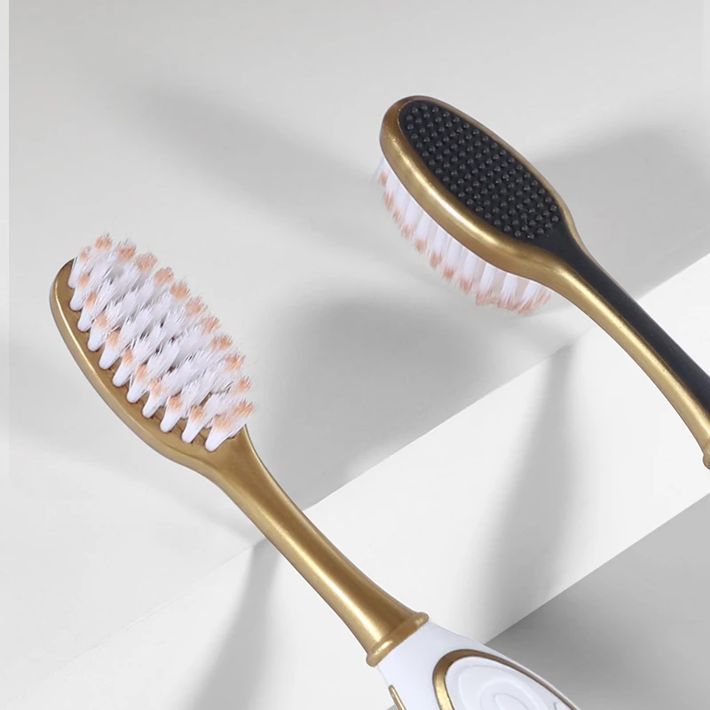 [6-Pcs][6Pcs×2] Oval brush head, slip-proof handle, adult couple home travel essential soft bristle toothbrush portable set.