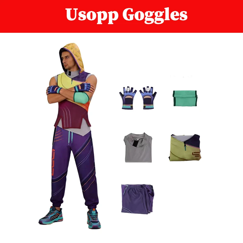 

Game Valorant Miks Cosplay Costume Men Adult Clothes with Gloves For Halloween Carnival Festival Party Outfits