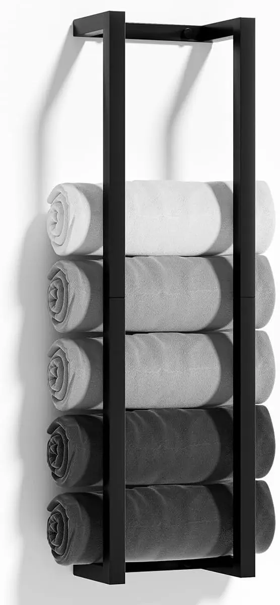 

Настенные держатели для полотенец в ванную комнату, из нержавеющей стали 304, для рулонных банных полотенец, вмещают 6 больших полотенец.