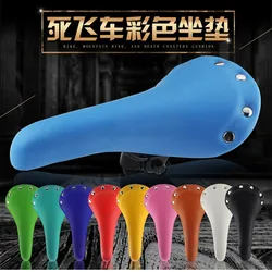 H316 Klassiek retro fietszadel met auto-rivet en dik zacht leer voor het maken van fietskussens