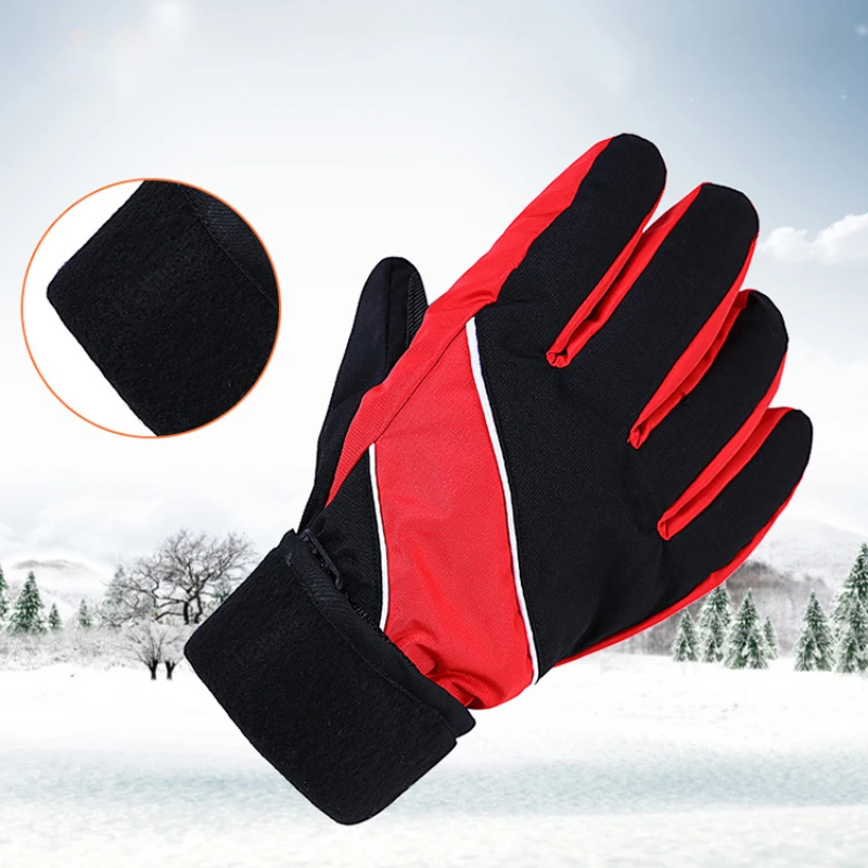 Winter Outdoor Sports Warm Cycling Gloves for Men and Women Outdoor Sports Plus Velvet Windproof Mountaineering Ski Gloves