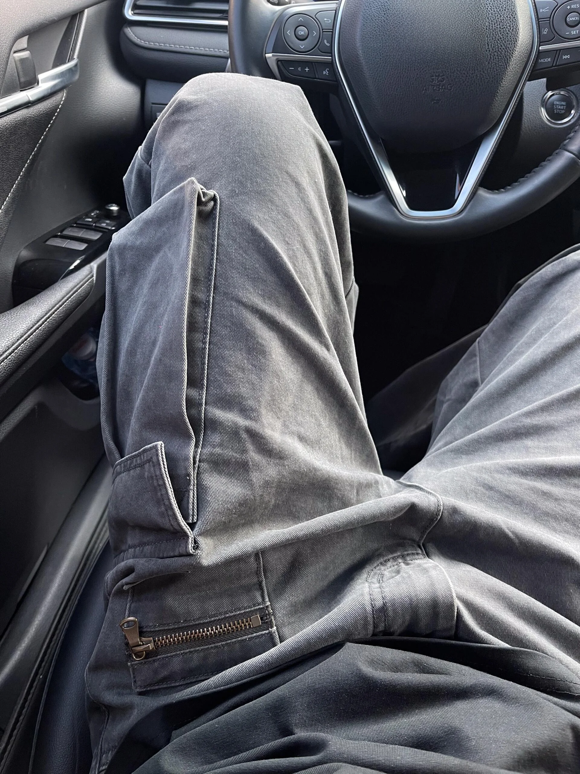 

Deep ey Multi-ket Zipper Work Trousers Men's American High Street Logging Pants Cleanfit Straight Leg Long Trousers