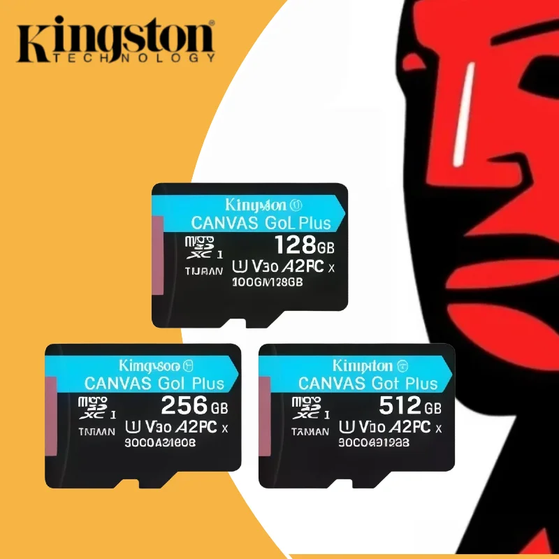 

Kingston Canvas Go Plus Micro SD Card 64GB 128GB 256GB 512GB Memory Card V30 U3 Flash Card Up to 170MB/s read for Phone TF Card