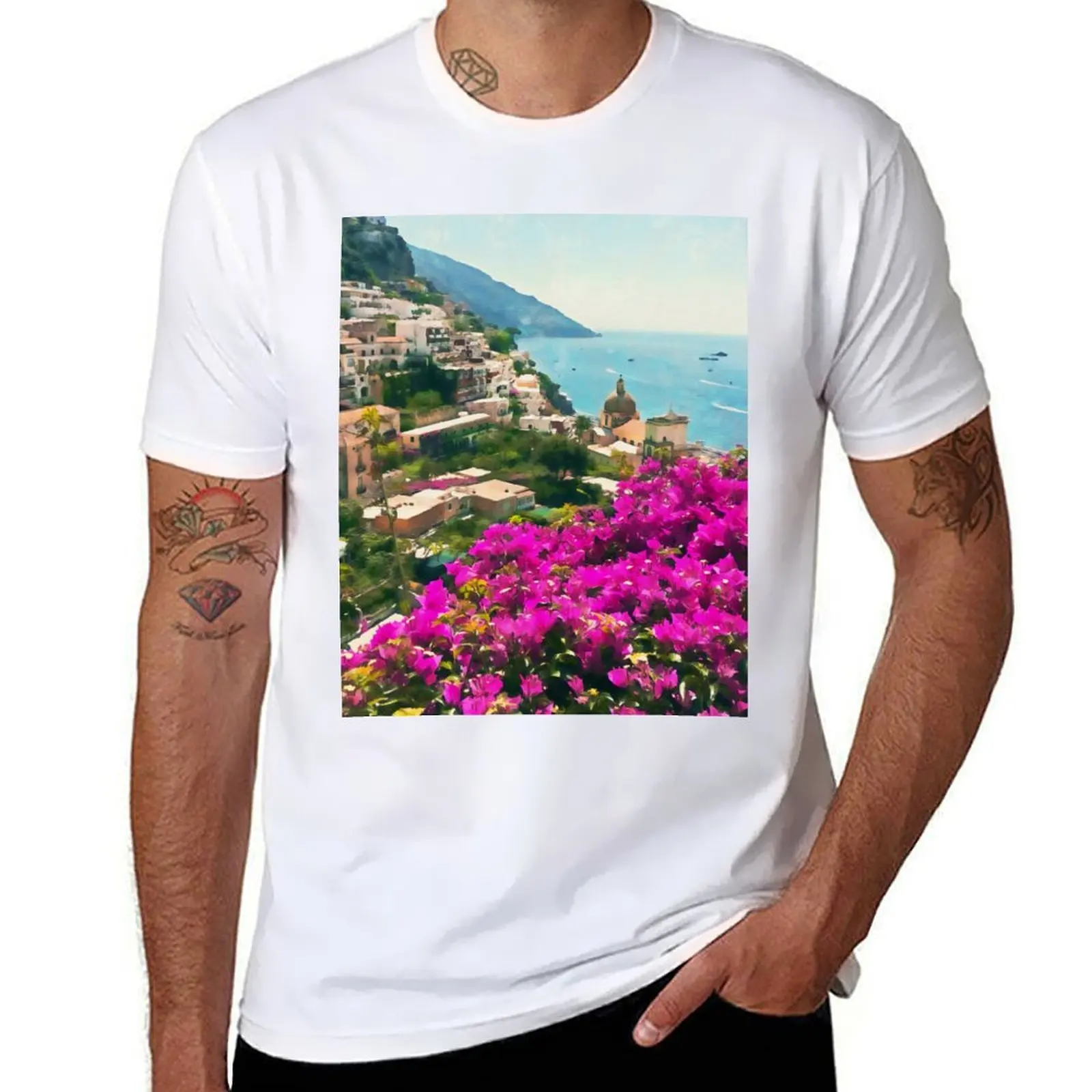 

man tees cotton Italy man shirts for shirts t t graphic for shirt t man vintage T-Shirt Amalfi, graphic
