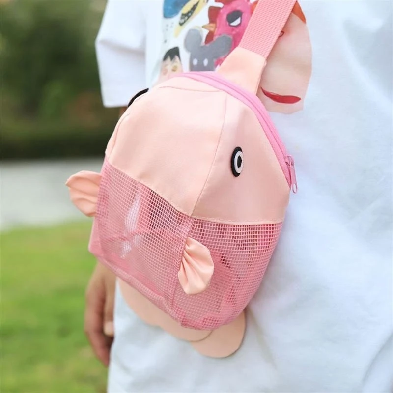 090B Children's Beach Bag With Colorful Fish For Storing Sand Toy and Seashells During Outdoor Activities