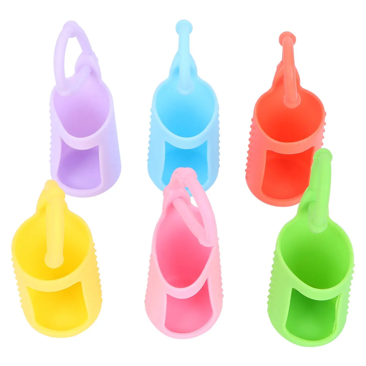 

Набор из 6 силиконовых чехлов для флаконов 15 мл с регулируемым ремешком для сумки/пояса, для безопасного хранения эфирных масел в путешествиях