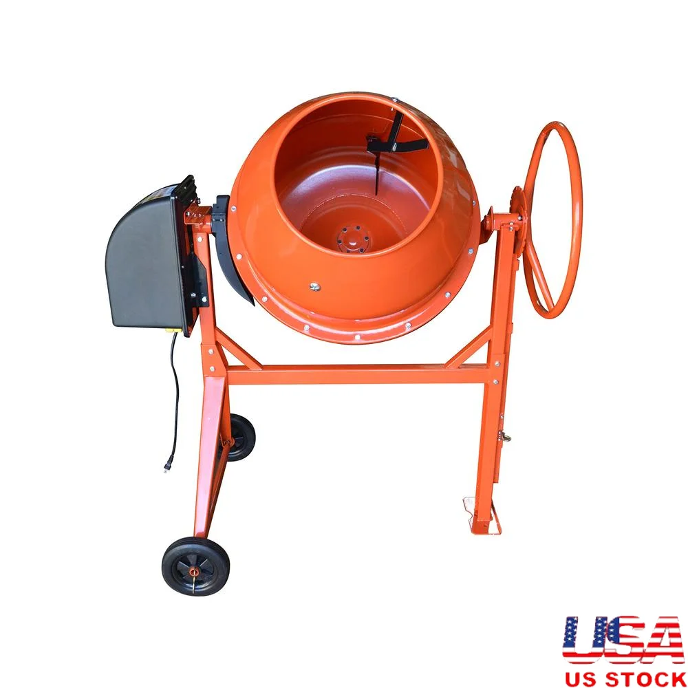 Electric Steel Stucco Concrete Cement Mixer 170L Construction Mortar Stone Mixing Machine 36RPM 2880r/min 8