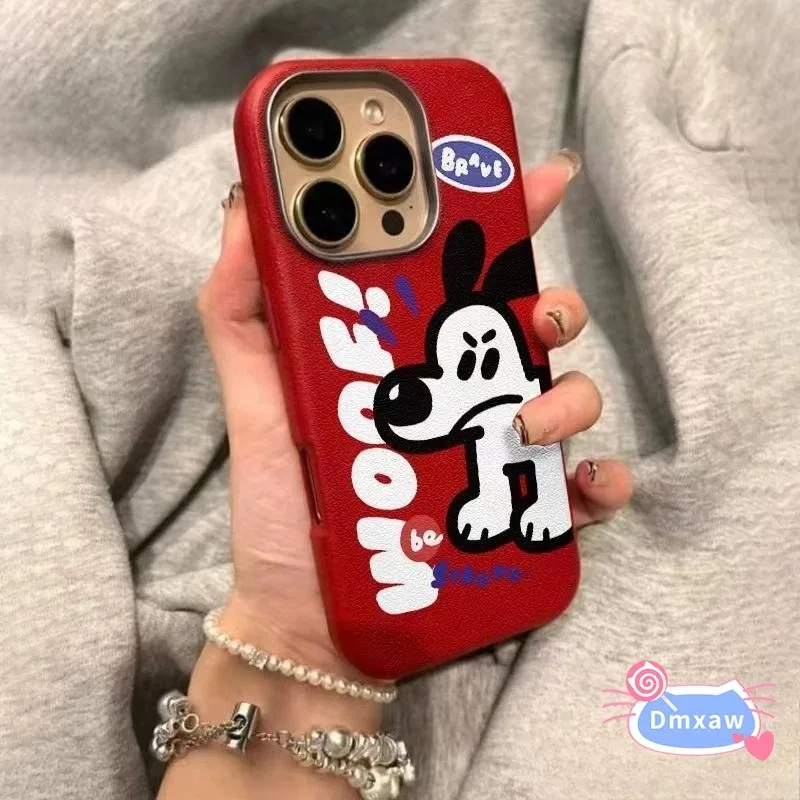 

For Realme C67 C65 C63 C61 C55 C53 C51 C51s C35 C33 5G 4G Phone Case Cute Cartoon Puppy Fashion Leather Soft Cover