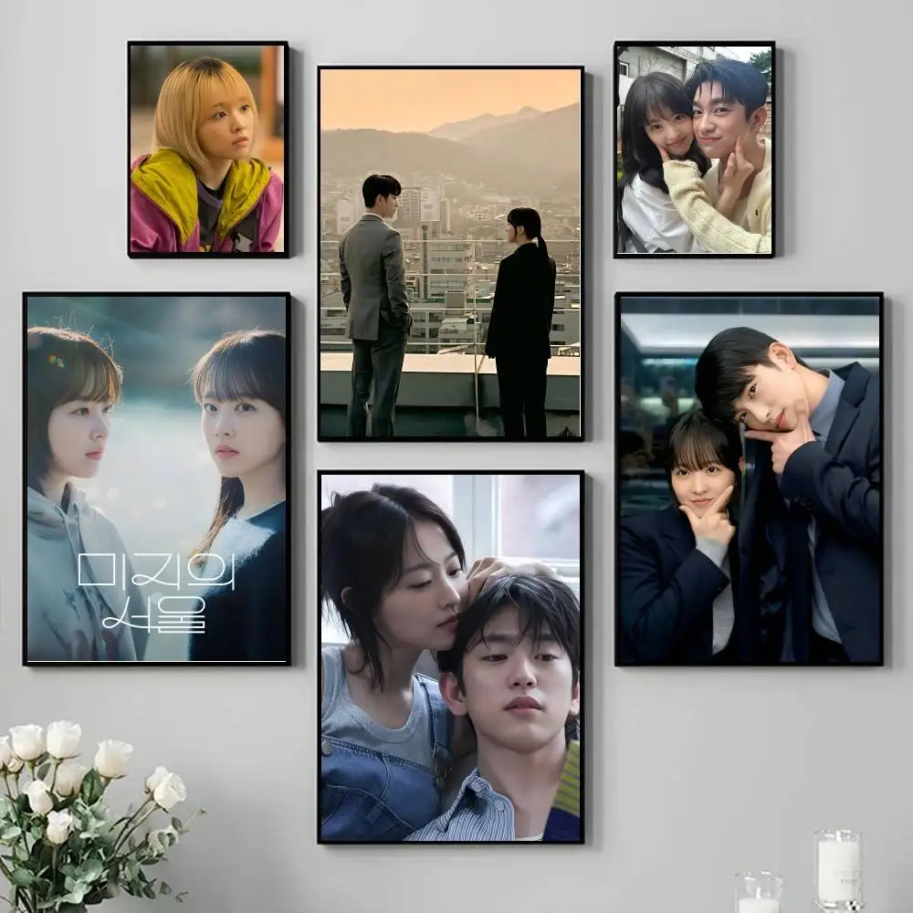 Korean drama O-Our Unwritten Seoul Poster Self-adhesive Art Waterproof Paper Sticker Coffee House Bar Room Wall Decor