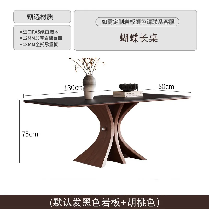 American antique style solid wood  dining table Internet celebrity small apartment  French retro rectangular dining table