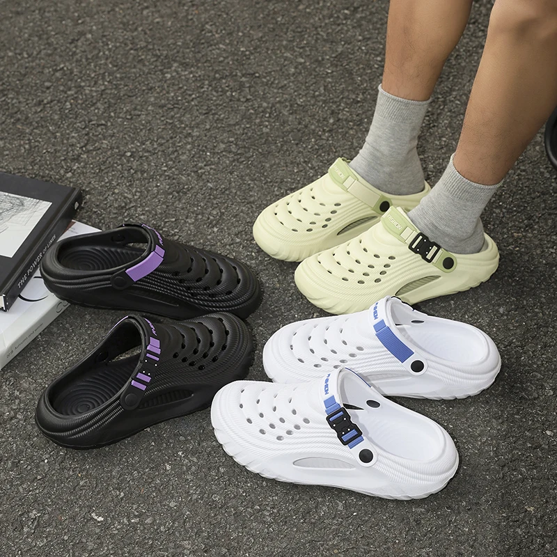 

Новые мужские летние спортивные шлепанцы-сандалии 2026 года для активного отдыха, с толстой подошвой, для ходьбы по воде и пляжа