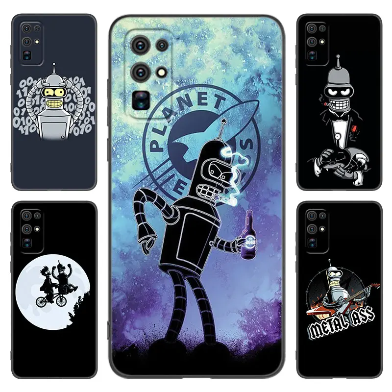 Cartoon F-Futuramas Black Phone Case For Honor 9 50 SE 90 Lite 20 Y7 Pro Y6 Y9 Prime 9i 9X X7 X7A X8 X8A X9 X50i Y5 2018 2019