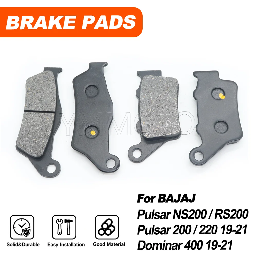 Motorcycle Front Rear Brake Pads For BAJAJ Pulsar NS200 RS200 NS RS 200 Dominar 400 Pulsar 200 220 2002 2003-2013 2012 2011 2010