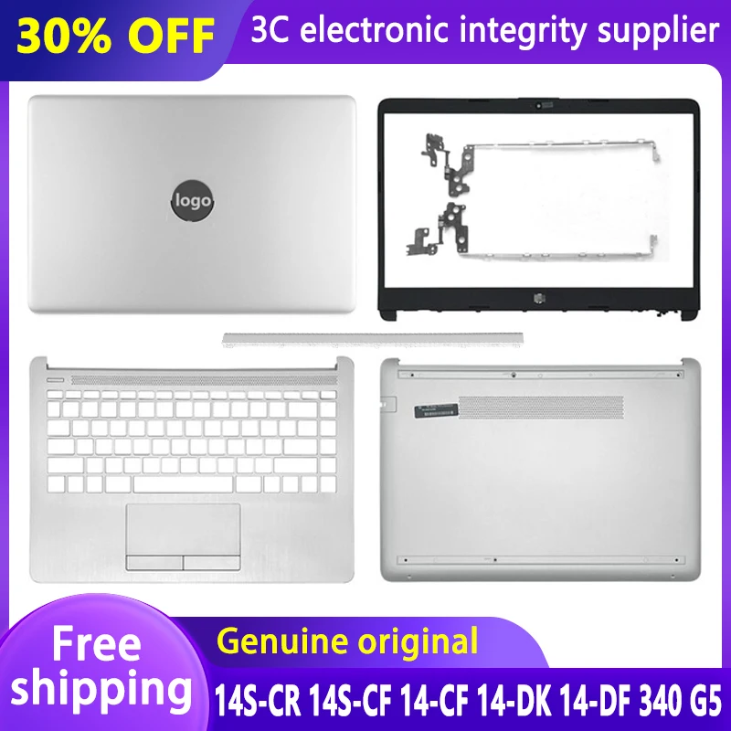 New for HP 14S-CR 14S-CF 14-CF 14-DK TPN-I130 I135 340 G5 Laptop LCD Back Cover Front Bezel Palmrest Keyboard Bottom Case Top