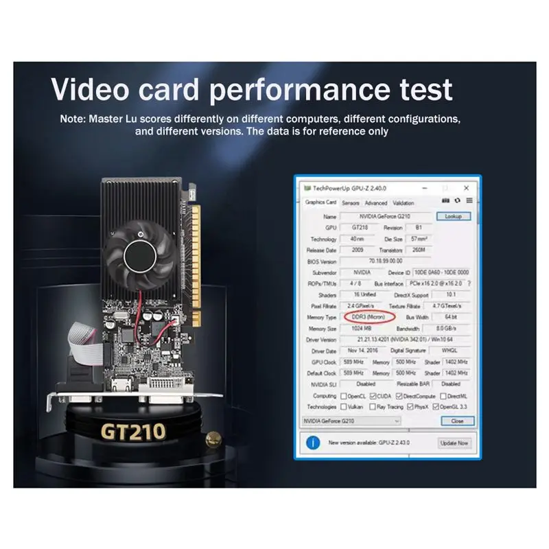 【特別セール】gt210-1gb-gddr3-64ビット-グラフィックスカード-pci-express-x16-20-gpu-搭載、dvi-d-vga-hd出力対応、デスクトップ用ビデオカード