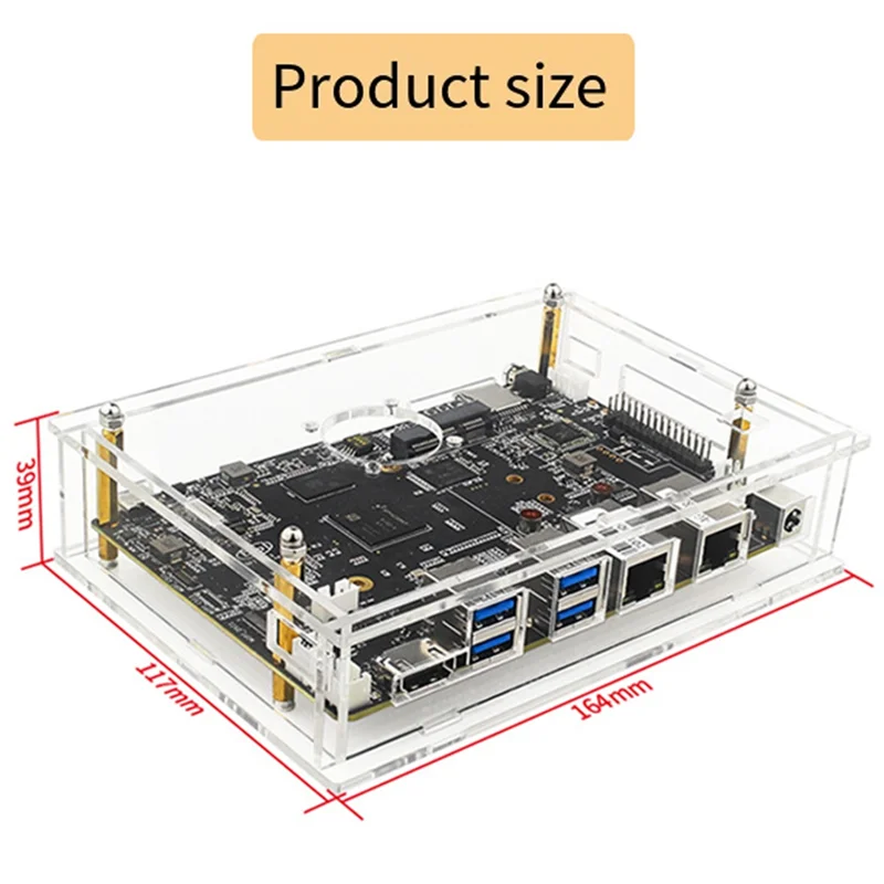 Novo! Para banana pi BPI-F3 caixa acrílica transparente escudo protetor com ventilador de refrigeração para banana pi BPI-F3 placa desenvolvimento
