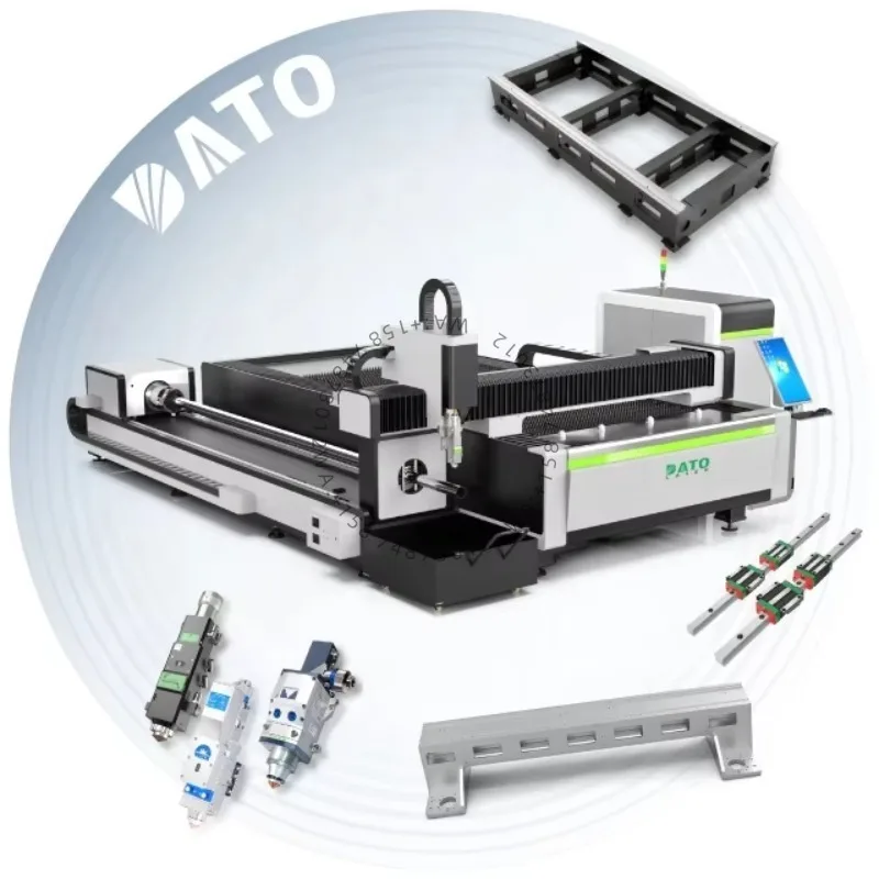 4020 6000W CNC Fiber Las er Metal Sheet Lazer Cut ting Machine Las er Power High Efficient Metal Sheet and Tube Las er Cutter