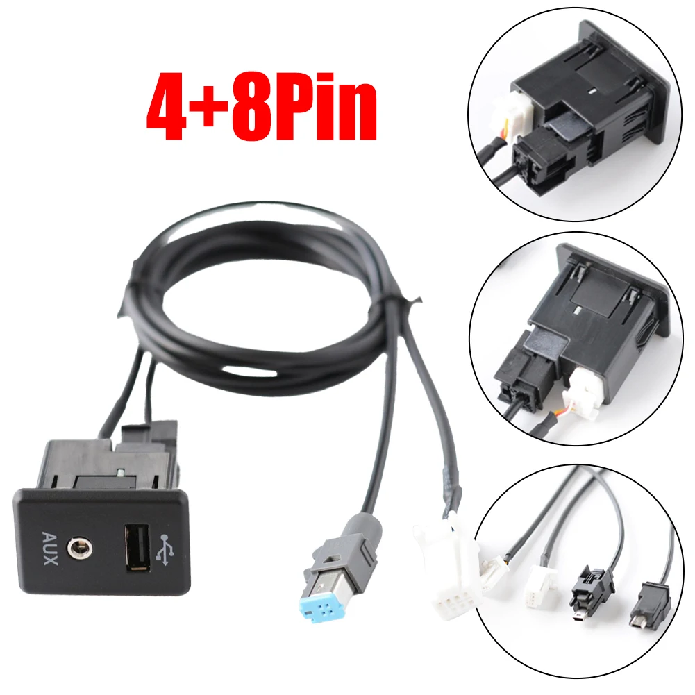 AUX Stereo Adapter with Cable 280234BA0B for Nissan 2013 2019 AUX Audio Interface Compatible with Car CD Player AUX IN Port