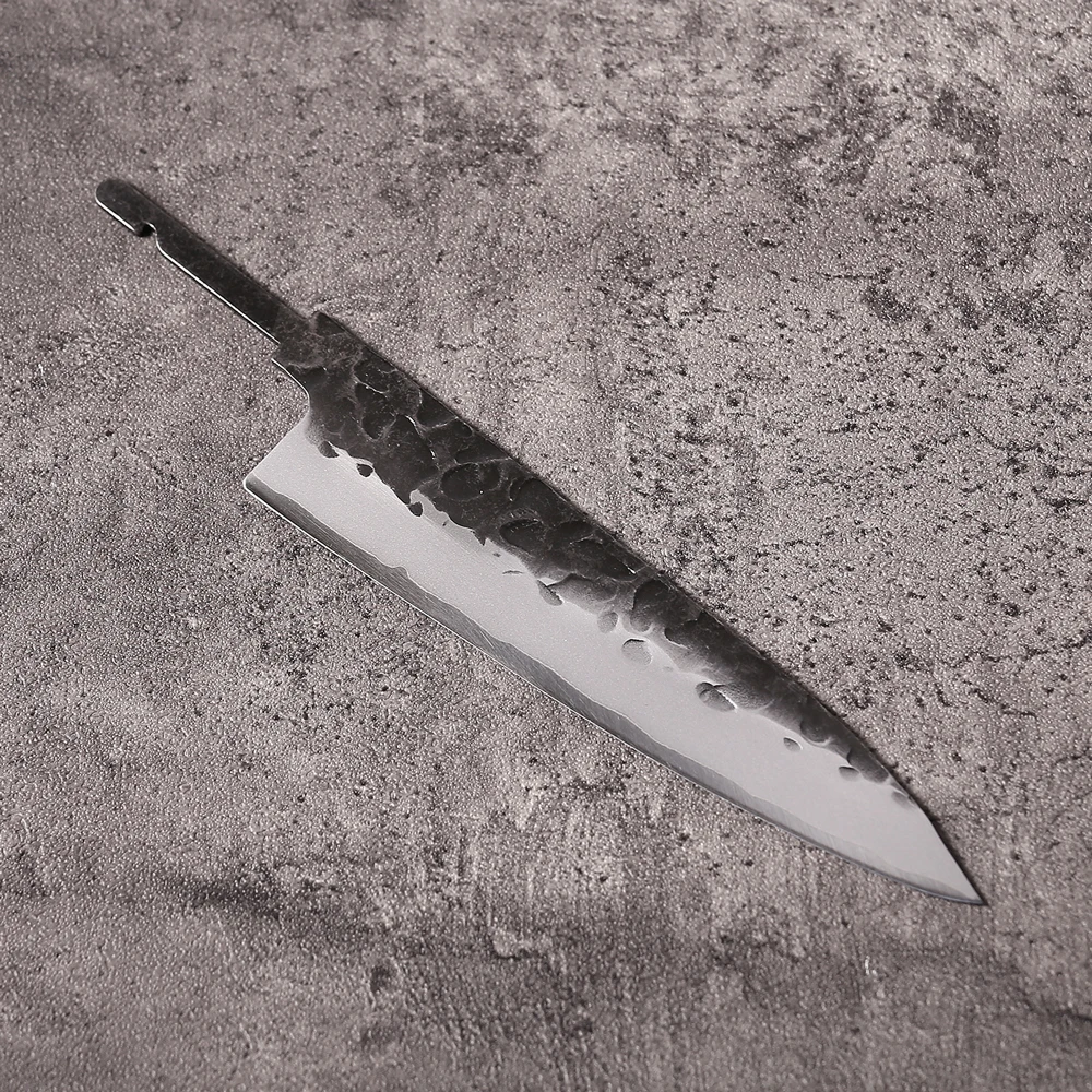 5.5" Japanese Kitchen Utility Chef Knife Blank Blade DIY Handmade Three-layer Composite Steel Full Tang Sharp Edges Making Tools
