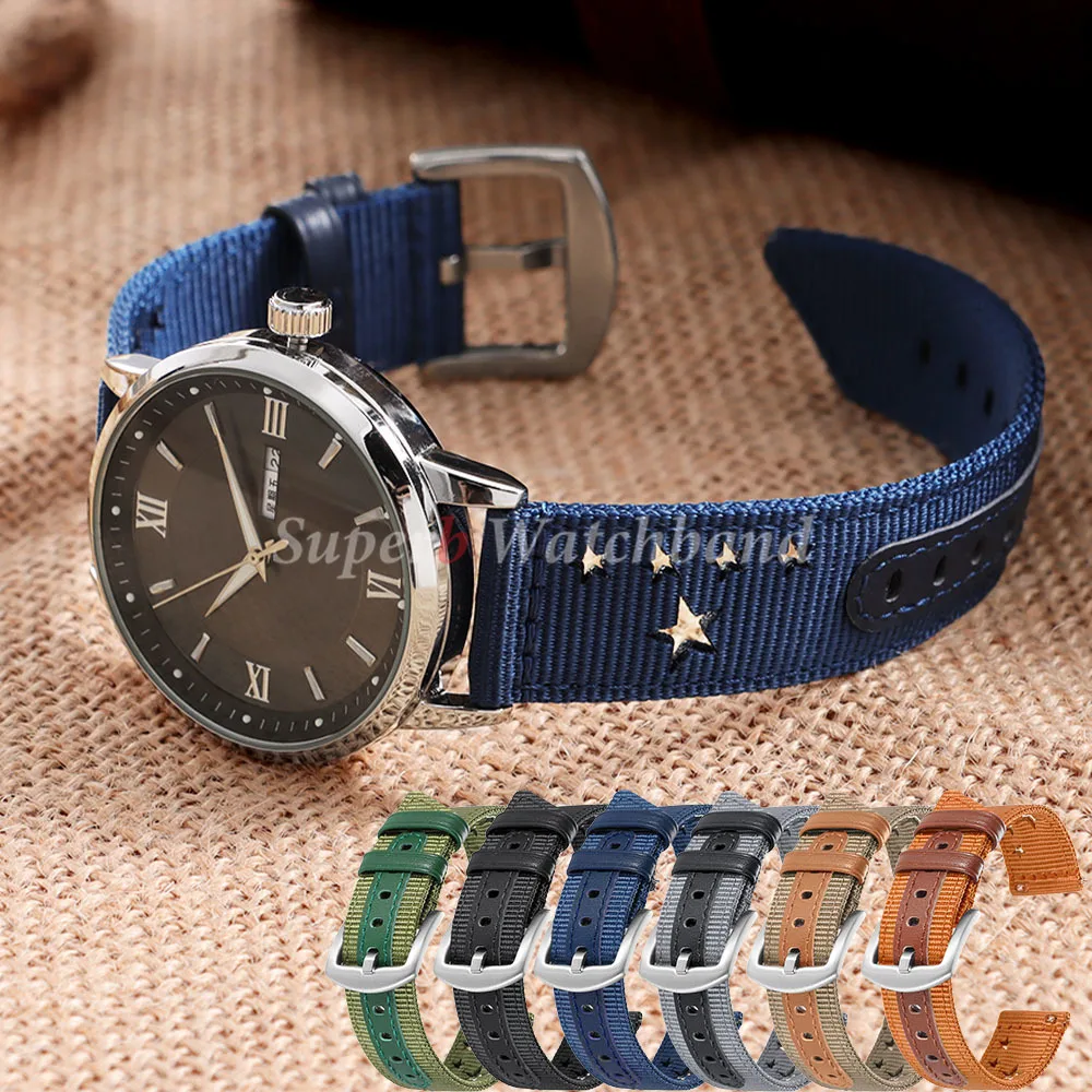 18 مللي متر 20 مللي متر 22 مللي متر النايلون نسج حزام ساعة اليد الرجال النساء لسامسونج لأوميغا ل Seiko الإفراج السريع تنفس ساعة اكسسوارات