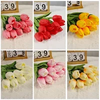 1/3/5PCS Tulips Artificial Flowers Real Touch Flowers Tulip Bouquet Decor Fake Tulips Flower for Home Wedding Decorations 4