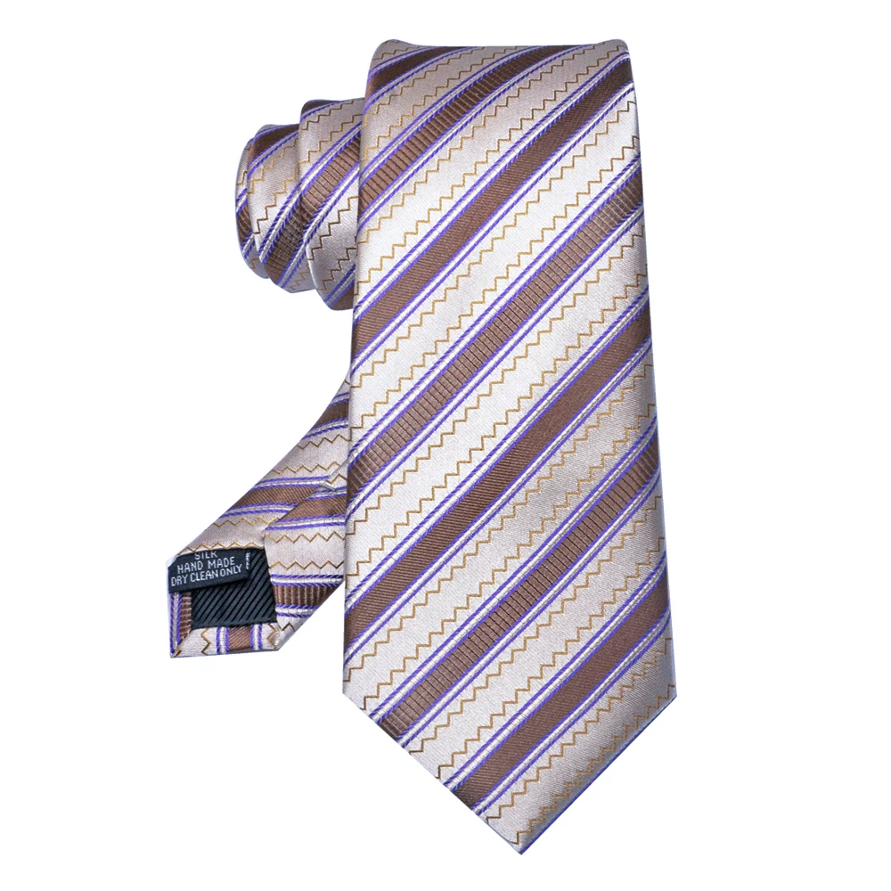 EASTEPIC Men\'s Neckties with Striped Designs Fashionable Gifts for Gentlemen in Fine Apparel Purple Accessories for White Shirts