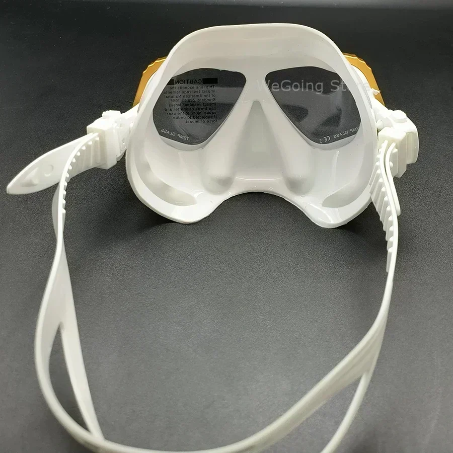 Alumínio Freediving Óculos Set, Alloy Scuba Dive Goggles, Branco Wet Snorkeling Tubo, Semelhante a Apollo, Pequeno Volume