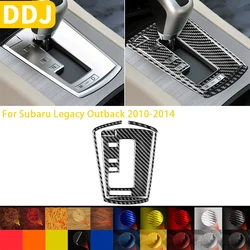 For Subaru Legacy Outback 2010 2011 2012 2013 2014 Accessories Carbon Fiber Car Interior Gear Cover Trim Sticker Decoration