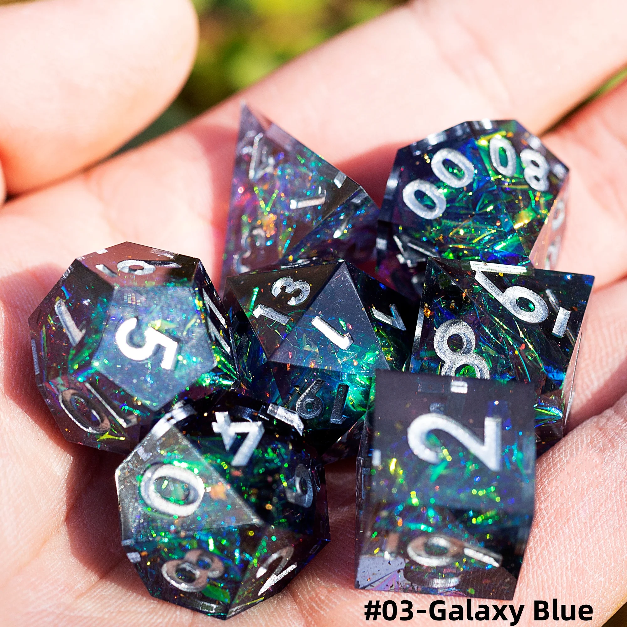 

MINI PLANET, оптовая продажа, изготовленные на заказ кубики из смолы ручной работы для TRPG DND, наборы кубиков для настольных игр, острые кубики из смолы D&D D4 D6 D8 D10 D% D12 D20